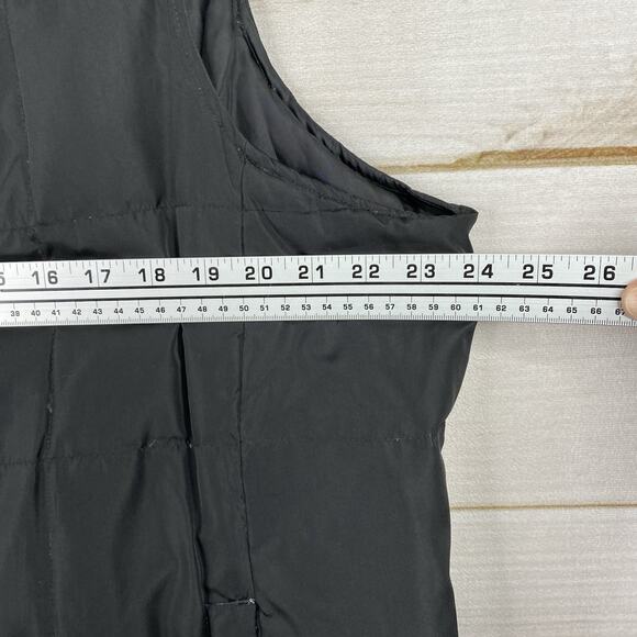 Lands End Jacket Womens 1X Puffer Vest Black Down Filled Full Zip Pockets Quilt - Picture 5 of 8